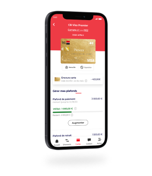 Augmentation du plafond carte Visa BFM