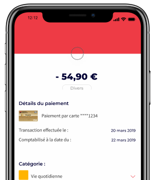 Anticipation de dépassement carte bancaire Visa BFM